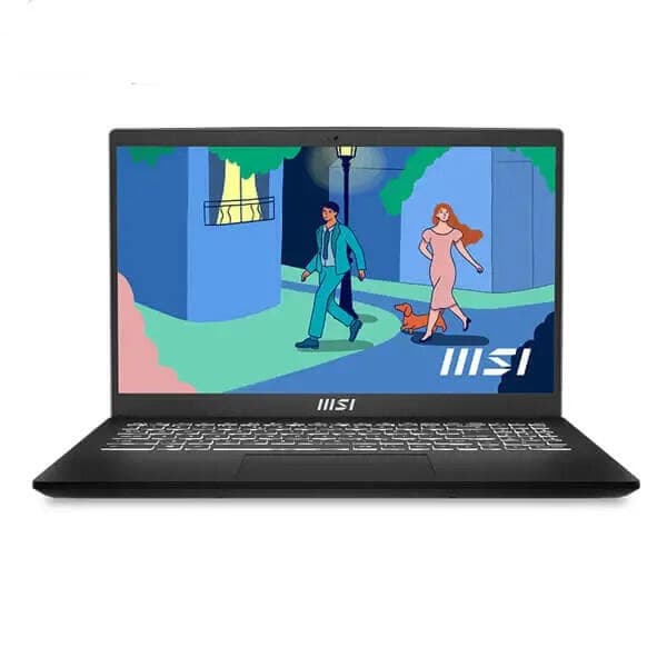 MSI 9S7-15H112-227 Modern 15 B12M Laptop Alder Lake i5-1235U Processor, Intel Iris Xe Graphics, Onboard DDR IV 16GB (3200MHz), 512 GB SSD, Windows 11 Home, 15.6 Inch Display - Classic Black