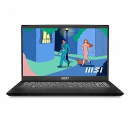 MSI 9S7-15H112-227 Modern 15 B12M Laptop Alder Lake i5-1235U Processor, Intel Iris Xe Graphics, Onboard DDR IV 16GB (3200MHz), 512 GB SSD, Windows 11 Home, 15.6 Inch Display - Classic Black
