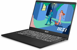 MSI 9S7-14J112-269 Modern 14 C12M 269 IN Laptop, 14 inch, 12th Gen Intel Core i3 Processor, 8 GB DDR4, 512 GB SSD, Windows 11 Home, Black