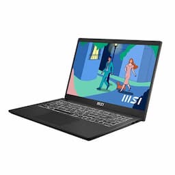MSI 9S7-15H112-227 Modern 15 B12M Laptop Alder Lake i5-1235U Processor, Intel Iris Xe Graphics, Onboard DDR IV 16GB (3200MHz), 512 GB SSD, Windows 11 Home, 15.6 Inch Display - Classic Black