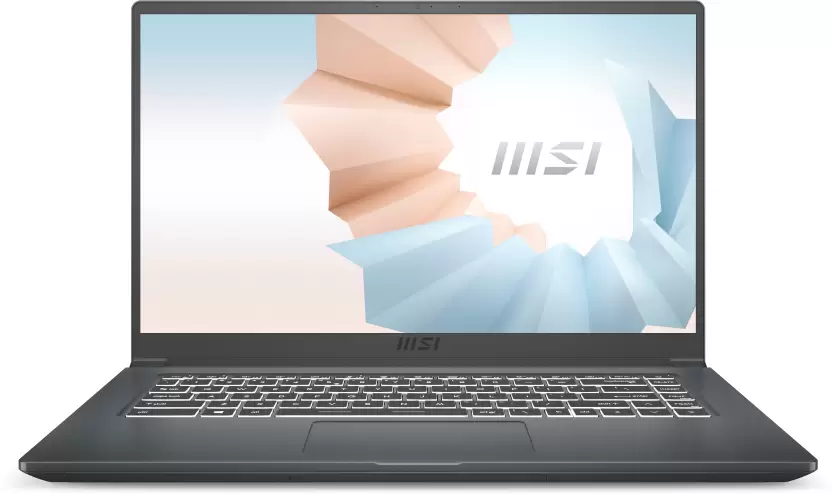 MSI 9S7-155L26-280 Modern 15 A5M Laptop Ryzen 7 5700U Processor, AMD Radeon Graphics, DDR IV 8GB (3200MHz), 512 GB SSD, Windows 11 Home, 15.6 Inch Display - Carbon Gray