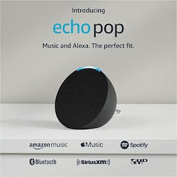 Amazon B09WWT8HFH Echo Pop Full sound compact smart speaker with Alexa - Charcoal