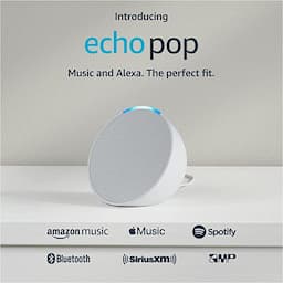 Amazon B09ZWXB3W1 Echo Pop Full sound compact smart speaker with Alexa - Glacier White
