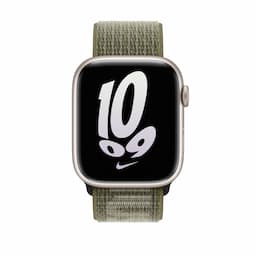 Apple MPJ23ZM/A 45mm Nike Sport Loop - Sequoia/Pure Platinum