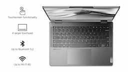 Lenovo Yoga 7 82QE009SIN Storm Grey Laptop, Intel Core i7-1260P, 16GB RAM, 512GB SSD, 35.56cms (14) 2.8K OLED, Integrated Intel Iris Xe Graphics, 1.4 Kg, Windows 11 Home