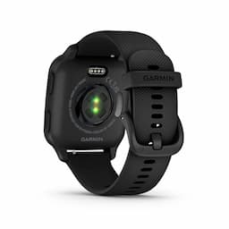 Garmin 010-02700-80 Venu Sq 2 Music Edition Slate Aluminum Bezel with Black Case and Silicone Band Unisex Smart Watch