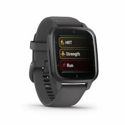 Garmin 010-02701-80 Venu Sq 2 Music Edition Slate Aluminum Bezel with Shadow Gray Case and Silicone Band Unisex Smart Watch