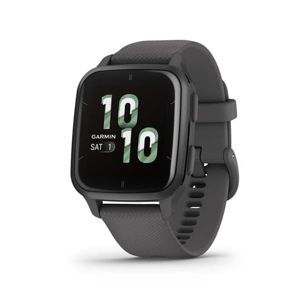 Garmin 010-02701-80 Venu Sq 2 Music Edition Slate Aluminum Bezel with Shadow Gray Case and Silicone Band Unisex Smart Watch