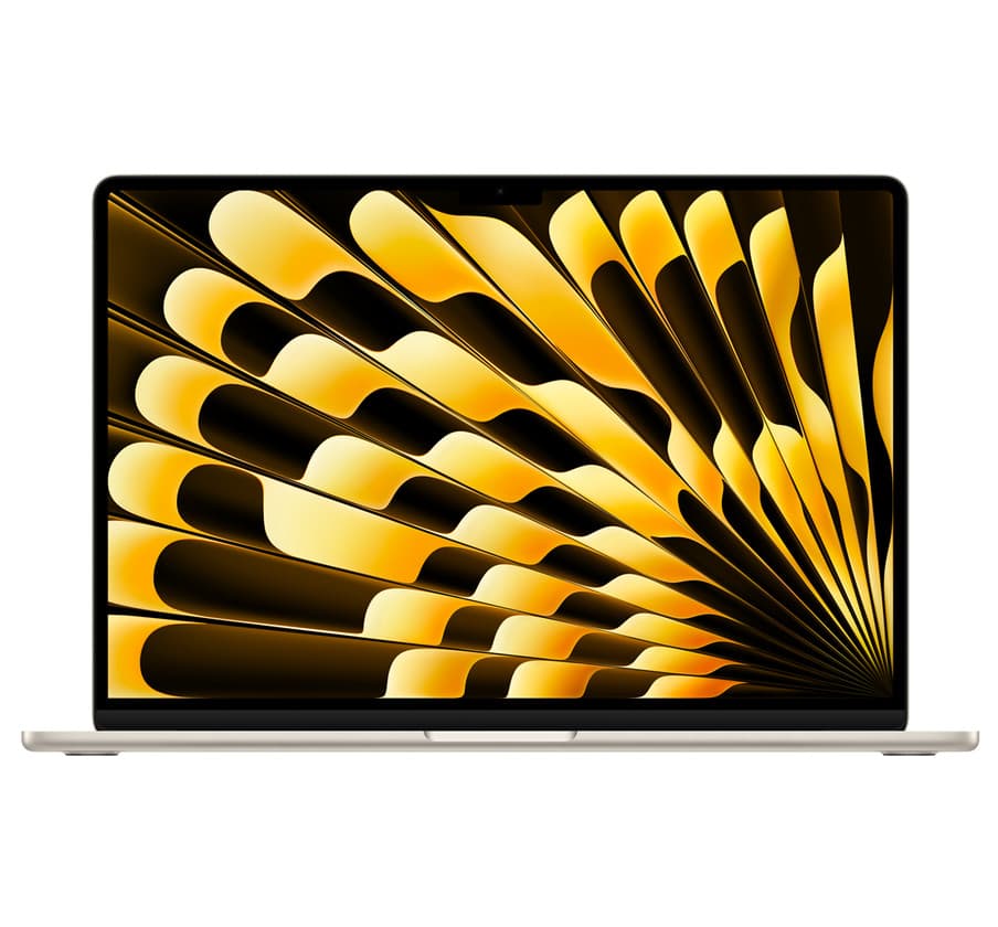 Apple MQKV3HN/A MacBook Air, 15.3 inch, 8 GB Unified Memory, 512 GB SSD, 8 Core CPU, 10 Core GPU, Apple M2 chip - Starlight