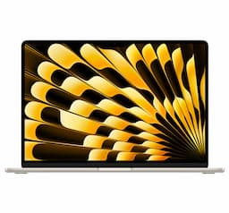Apple MQKV3HN/A MacBook Air, 15.3 inch, 8 GB Unified Memory, 512 GB SSD, 8 Core CPU, 10 Core GPU, Apple M2 chip - Starlight