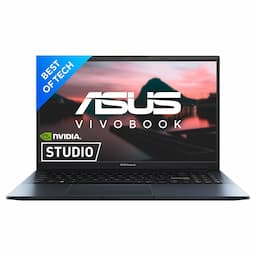 ASUS Vivobook Pro 15, M6500QC-HN541WS Blue Thin & Light Laptop, AMD Ryzen 5 5600H, 15.6" (39.62 cm) FHD, 16GB RAM, 512GB SSD, 4GB NVIDIA GeForce RTX 3050, 1.80 kg, Windows 11 Home