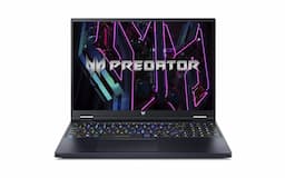 Acer Predator Helios 16 PH16-71, NH.QJRSI.003 Abyssal Black Gaming Laptop, 13th Gen Intel Core i9 13900HX , 16 GB RAM, 1 TB SSD, 16.0" display with IPS, NVIDIA GeForce RTX 4070, 8GB GDDR6, 2.6 KG, Windows 11 Home