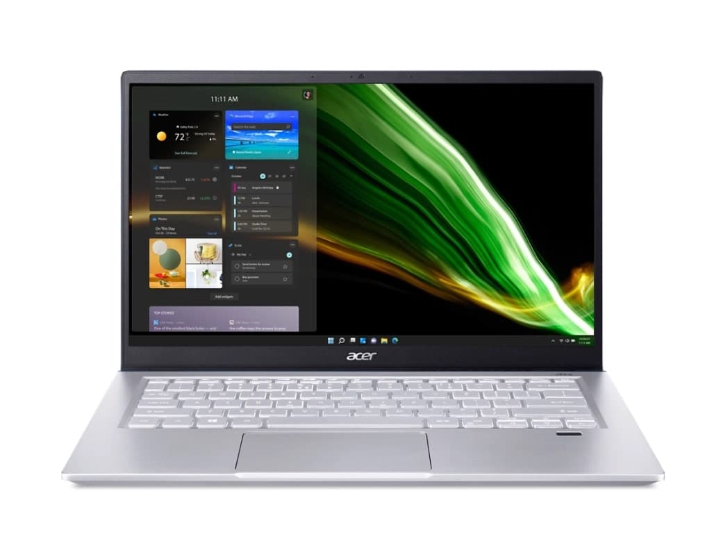 Acer Swift X SFX14-41G, NX.AU6SI.003 Natural Silver Laptop, AMD Hexa Core Ryzen 5, 16 GB RAM, 512 GB SSD, 14 Inch 157 ppi Display, NVIDIA GeForce RTX 3050 4 GB, 1.39 kg, Windows 11 Home