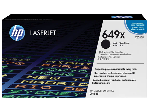 HP CE260XC 649X High Yield Black Original LaserJet Toner Cartridge, 17,000 pages