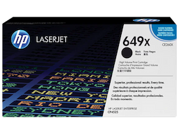HP CE260XC 649X High Yield Black Original LaserJet Toner Cartridge, 17,000 pages