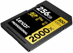 Lexar Professional 2000x 256GB SDHC UHS-II SD Card, R300/W260 C10