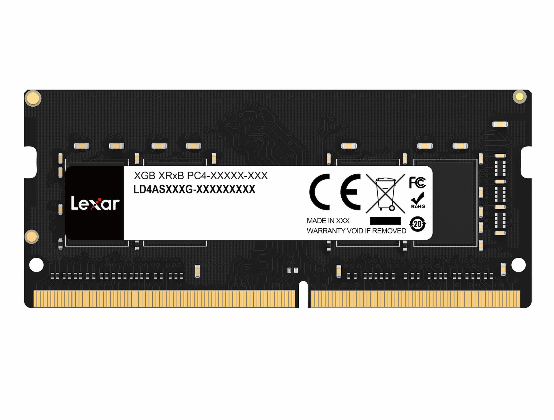 Lexar 16GB DRAM, DDR4 3200 MHz SODIMM Laptop Memory