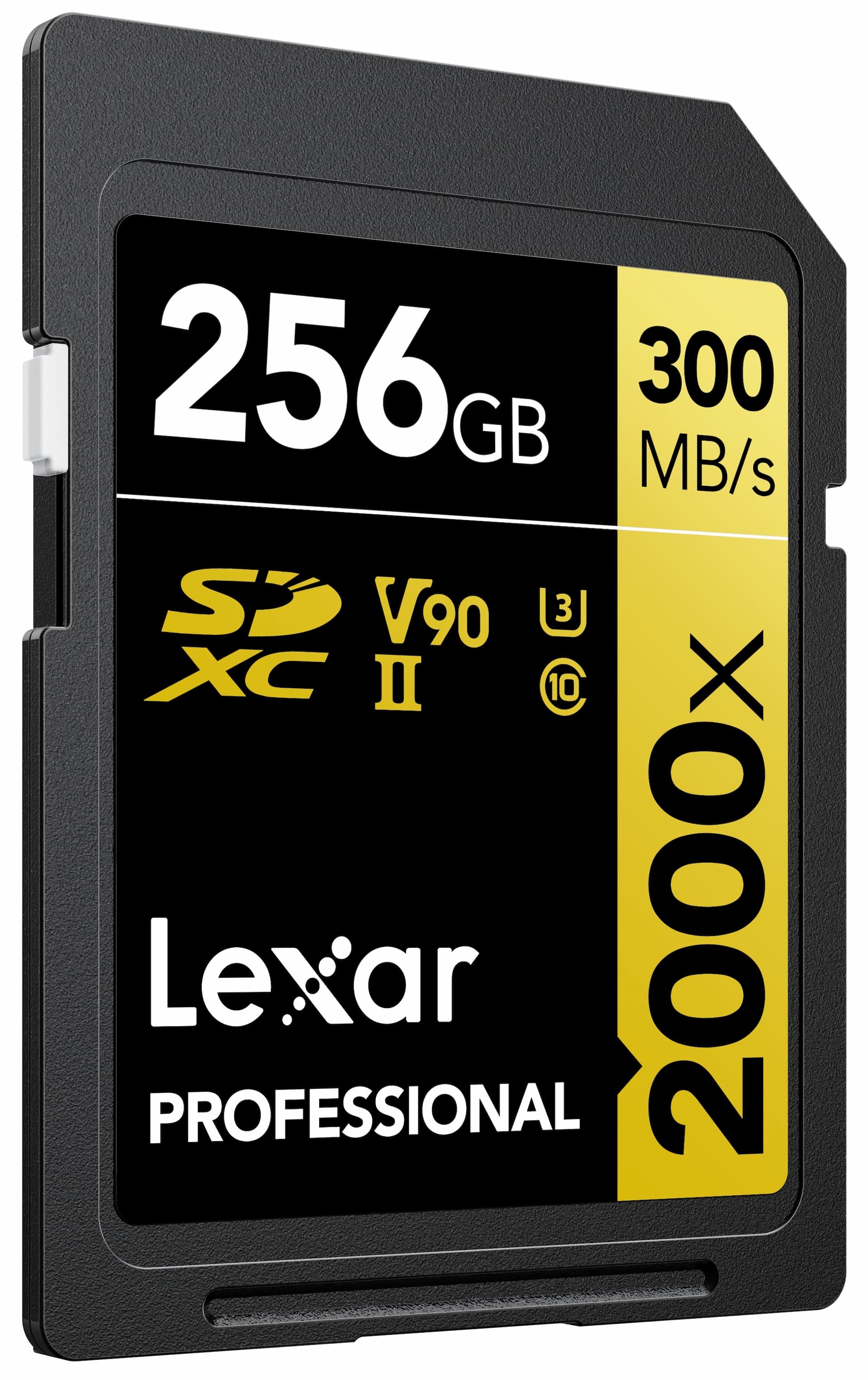 Lexar Professional 2000x 256GB SDHC UHS-II SD Card, R300/W260 C10