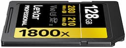 Lexar Professional 1800x GOLD Series SDXC 128GB Class 10 270MB/s Memory Card