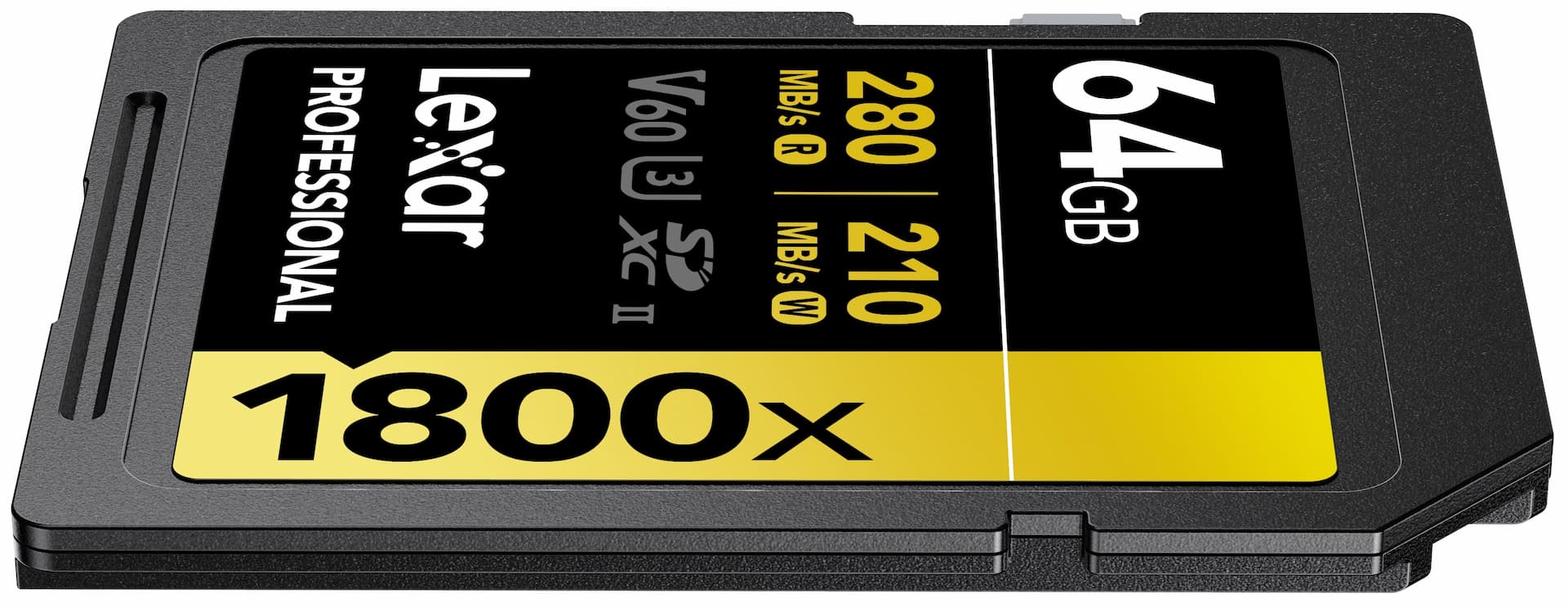 Lexar Professional 1800x GOLD Series SDXC 64GB Class 10 270MB/s Memory Card