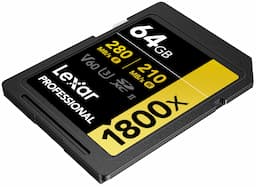 Lexar Professional 1800x GOLD Series SDXC 64GB Class 10 270MB/s Memory Card