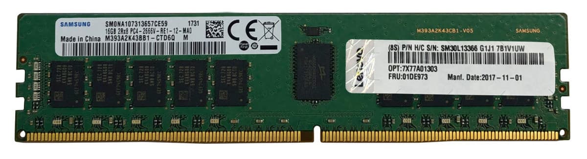 Lenovo 4X77A77496 32 GB TruDDR4 3200MHz Ram (2Rx8, 1.2V) ECC UDIMM Memory Module