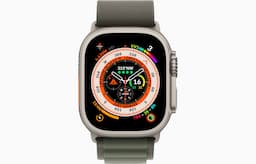 Apple MNHJ3HN/A Watch Ultra GPS + Cellular, 49 mm Titanium Case with Green Alpine Loop -Small