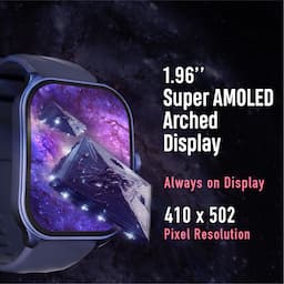 Fastrack 38086PP06 Reflex Powe 1.96 Inch Super AMOLED Arched Display, SingleSync BT Calling, IP68 WR