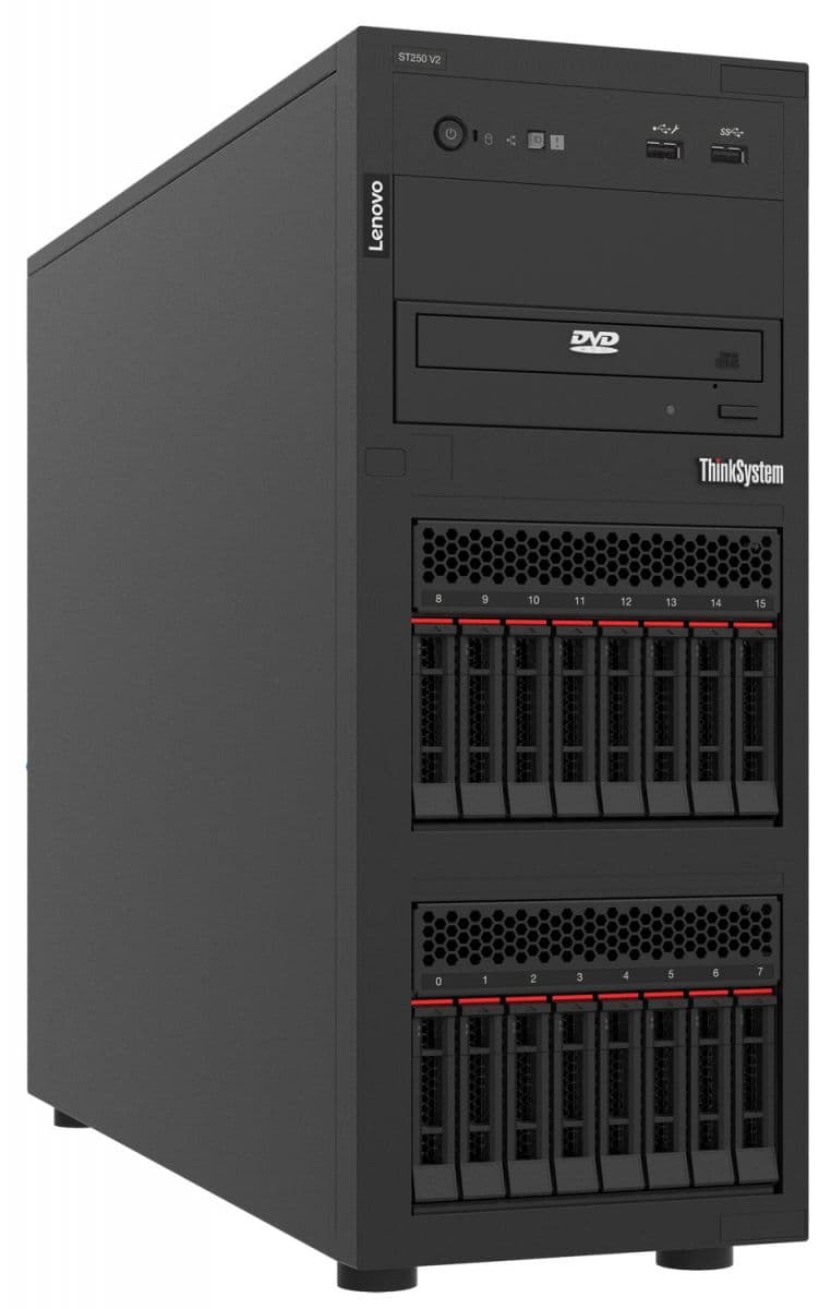 Lenovo 7D8FA01BSG ThinkSystem ST250 V2 Intel Xeon E-2324G 4C 65W Server