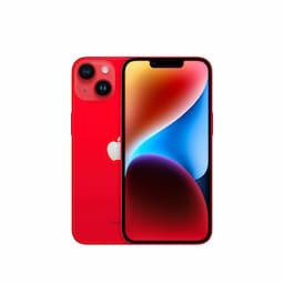 Apple iPhone 14 (MPVA3HN/A) with 128GB, iOS 16, A15 Bionic chip, 6core CPU with 2 performance, 6.1 inch OLED display, Red