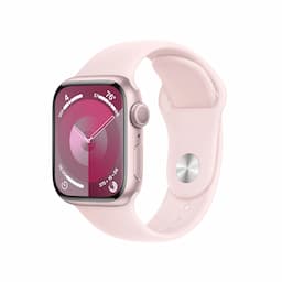 Apple Watch Series 9 GPS + Cellular 41mm Pink Aluminium Case with Light Pink Sport Band - S/M