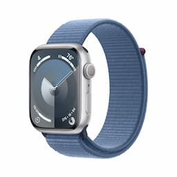 Apple MR9F3HN/A Watch Series 9 GPS 45mm Silver Aluminium Case with Winter Blue Sport Loop