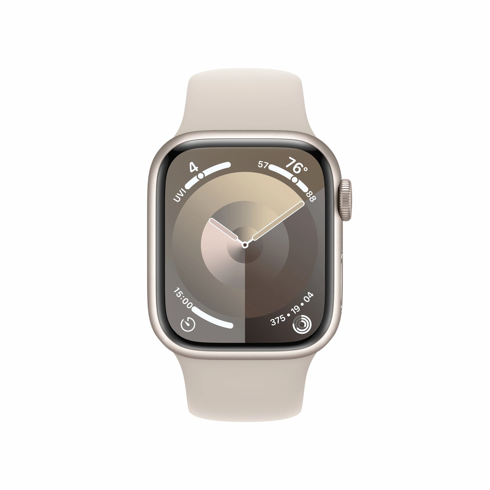 Apple Watch Series 9 GPS + Cellular 41mm Starlight Aluminium Case with Starlight Sport Band - S/M