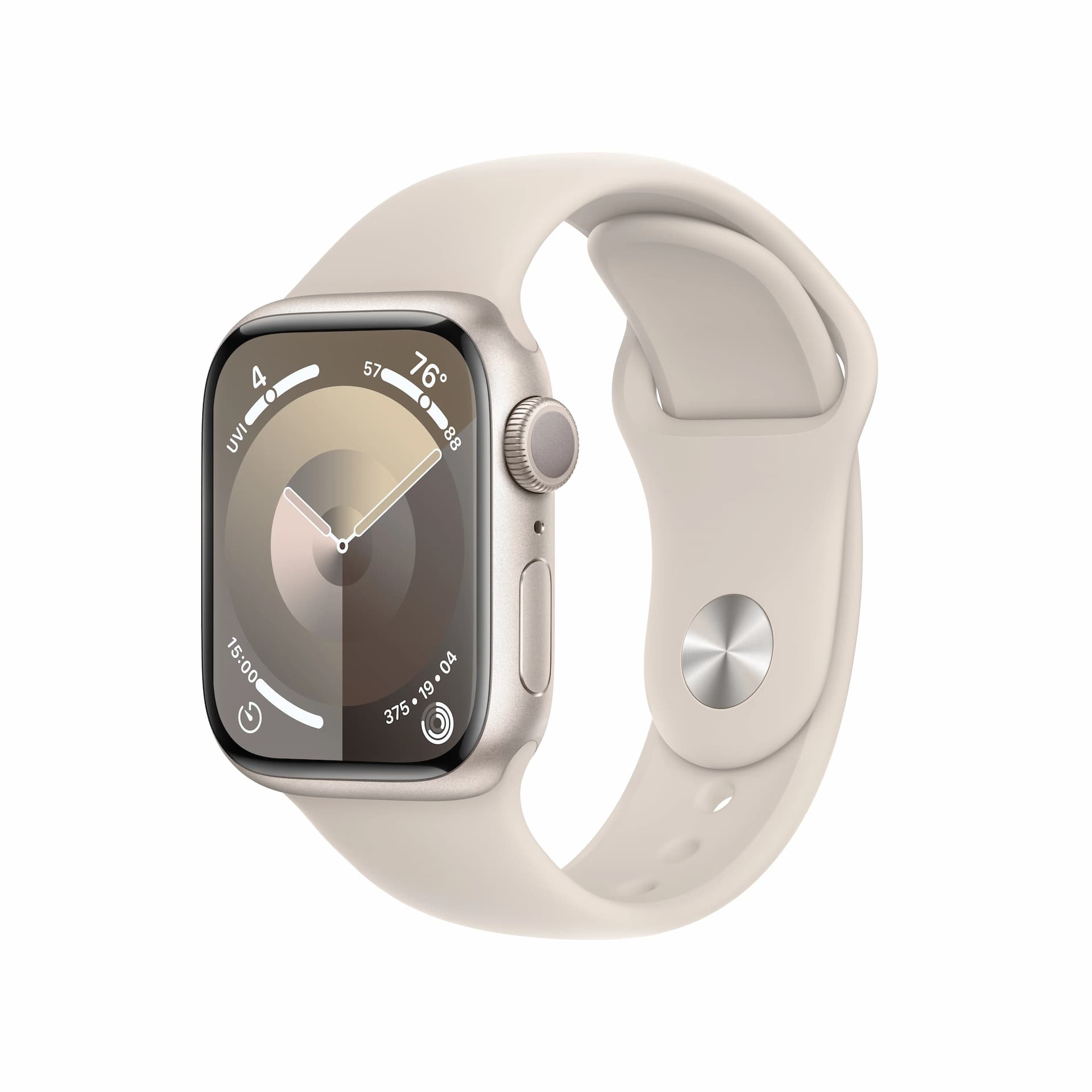 Apple Watch Series 9 GPS + Cellular 41mm Starlight Aluminium Case with Starlight Sport Band - S/M