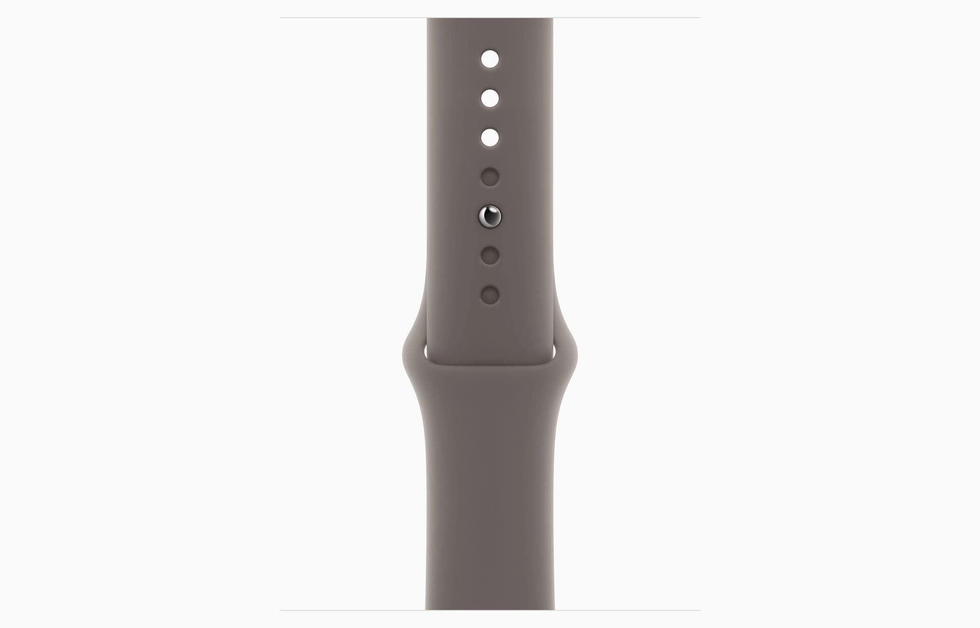 Apple Watch Series 9 GPS + Cellular 45mm Gold Stainless Steel Case with Clay Sport Band - M/L