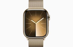 Apple Watch Series 9 GPS + Cellular 41mm Gold Stainless Steel Case with Gold Milanese Loop