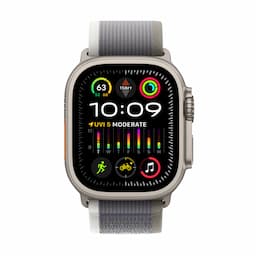 Apple Watch Ultra 2 GPS + Cellular, 49mm Titanium Case with Green/Grey Trail Loop - M/L