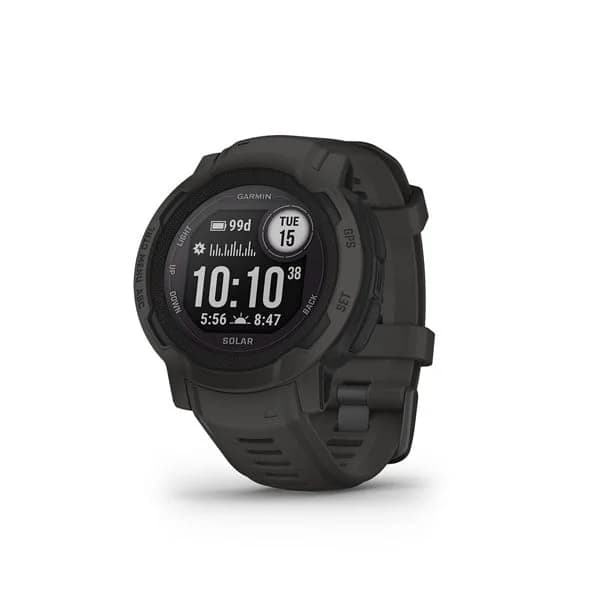 Garmin 010-02627-60 Unisex Instinct 2 Solar Round Smartwatch - Black