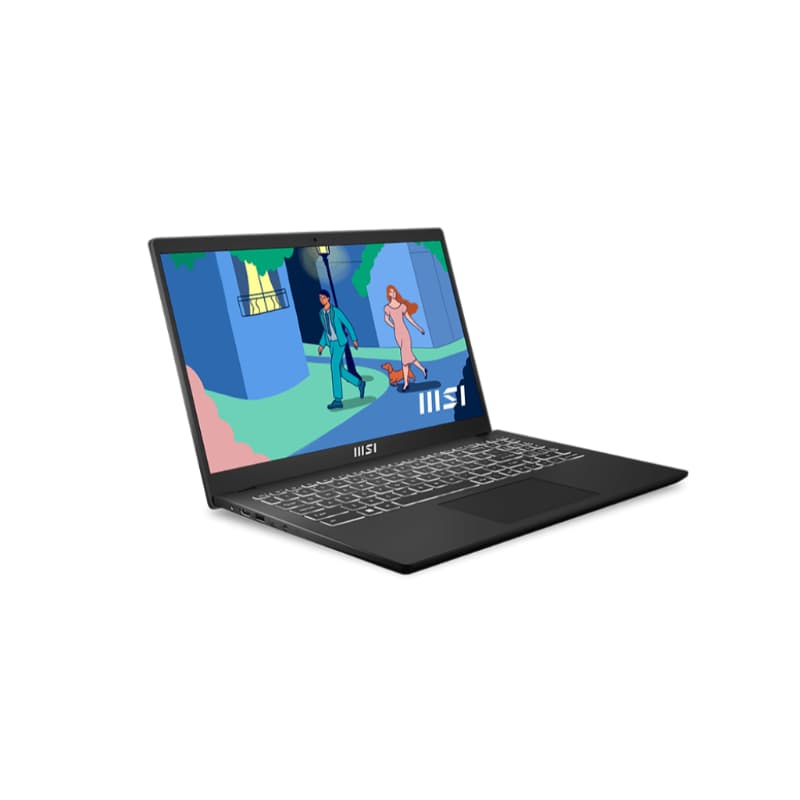 MSI 9S7-15H112-226 Modern 15 B12M Laptop Alder Lake i7-1255U Processor, Intel Iris Xe Graphics, Onboard DDR IV 16GB (3200MHz), 512 GB SSD, Windows 11 Home, 15.6 Inch Display - Classic Black