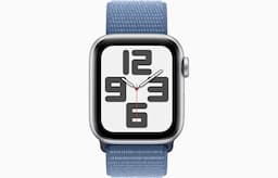 Apple Watch SE GPS 40mm Silver Aluminium Case with Winter Blue Sport Loop