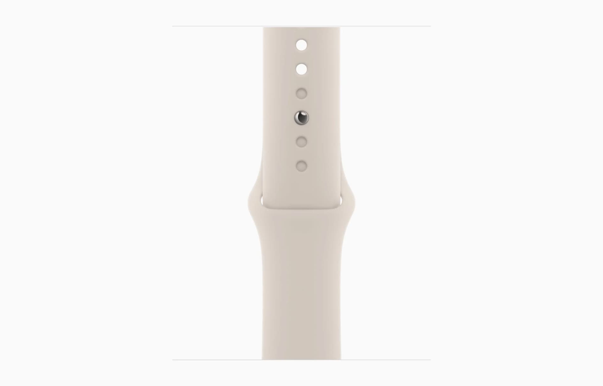 Apple Watch SE GPS 40mm Starlight Aluminium Case with Starlight Sport Band - S/M