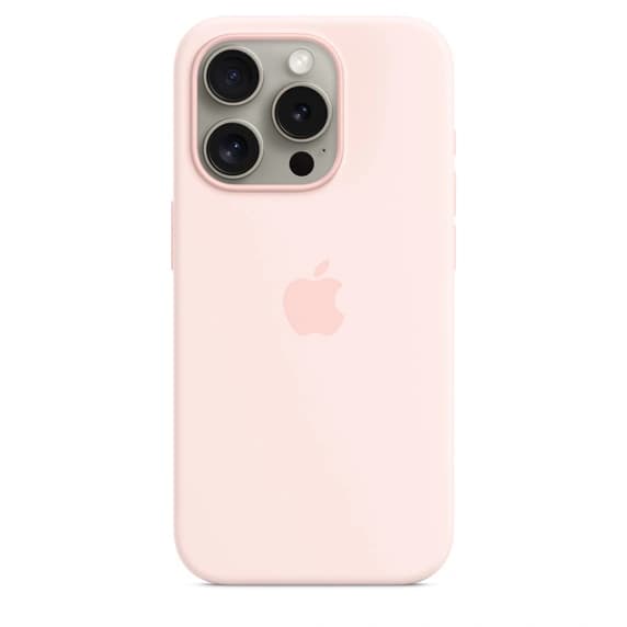 Apple MT1F3ZM/A iPhone 15 Pro Silicone Case with MagSafe - Light Pink