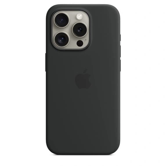 Apple MT1A3ZM/A iPhone 15 Pro Silicone Case with MagSafe - Black