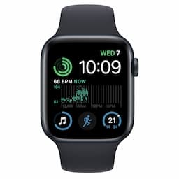 Apple Watch SE GPS 44mm Midnight Aluminium Case with Midnight Sport Band - Regular