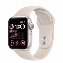 Apple Watch SE GPS 44mm Starlight Aluminium Case with Starlight Sport Band - Regular