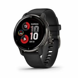 Garmin 010-02496-51 Unisex Venu 2 GPS, Round Smartwatch - Black