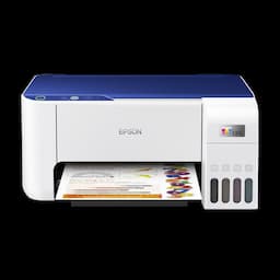 Epson C11CJ67512 EcoTank L3255 Wireless Color All-in-One Inkjet Printer, Flat Bed Scanner - White/Blue
