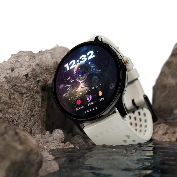 Boult RGSW134BLK Ripple 1.39inch Round HD Screen with 350 Nits Brightness - Black