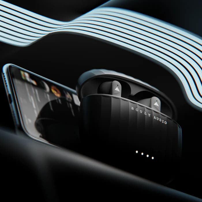 Boult RGTW093BLK X45 Earphones with ZEN ENC Quad Mic, 40H Playtime - Black