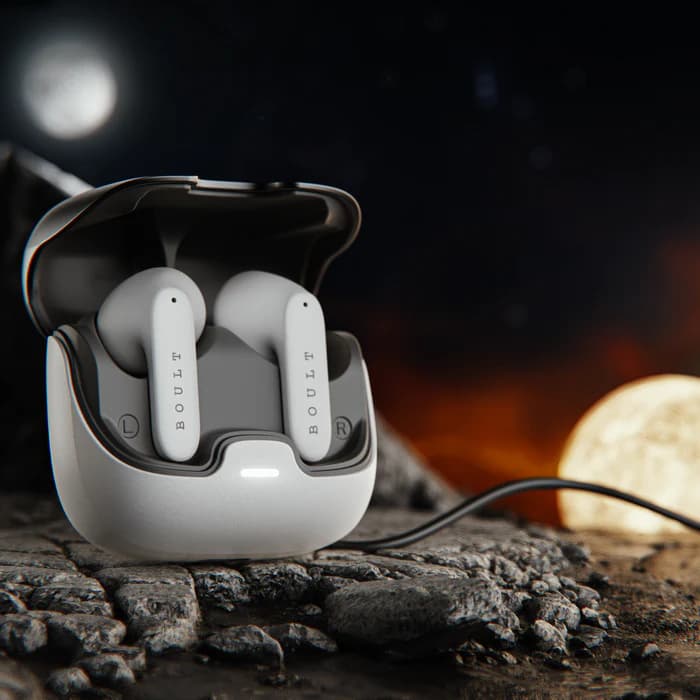 Boult RGTW160WHT X70 Earbuds with 60H Playtime, Zen ENC Mic - White
